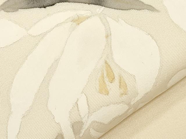 平和屋着物●塩瀬　九寸名古屋帯　手描き　草花文　金彩　正絹　逸品　CAAZ0354dy 平和屋着物○塩瀬 九寸名古屋帯 手描き 草花文 金彩 正絹 逸品 CAAZ0354dy