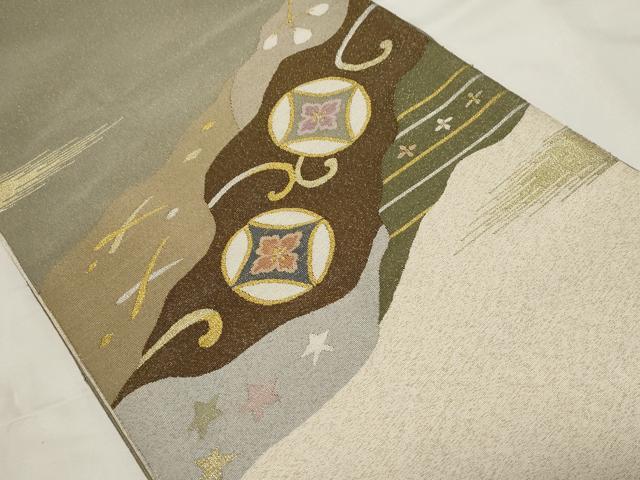 平和屋着物○爪＆#25620；き本綴れ 八寸名古屋帯 吉祥丸文