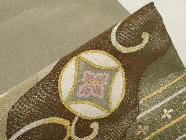 平和屋着物○爪＆#25620；き本綴れ 八寸名古屋帯 吉祥丸文