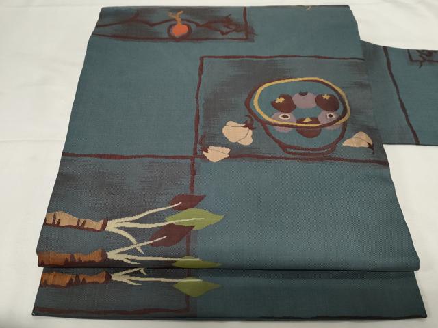 平和屋着物●九寸名古屋帯　成物　正絹　逸品　CAAZ0397dy