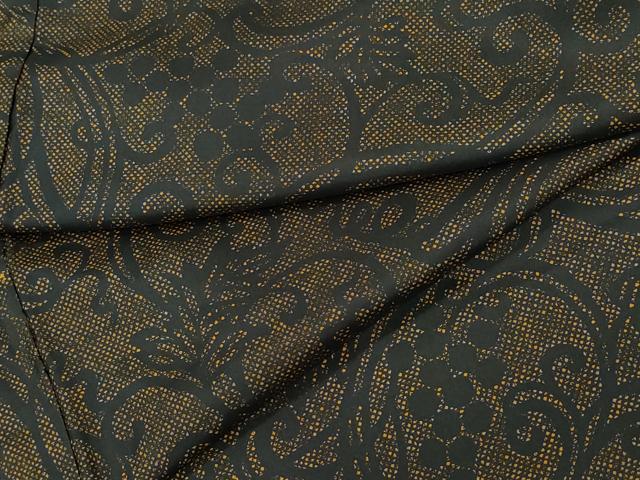 平和屋着物●本場染大島紬　葡萄唐草文　正絹　逸品　CAAZ0805vf