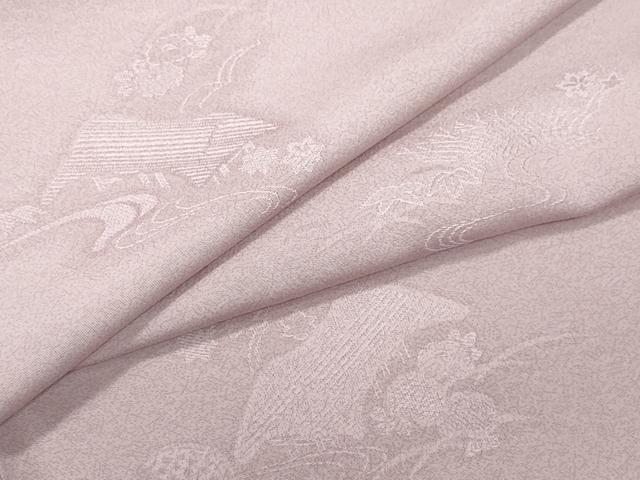 平和屋着物●上質な小紋　風景花地紋　正絹　逸品　CAAZ0823vf