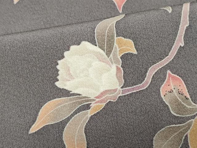 平和屋着物●名匠・初代由水十久師事　本加賀友禅作家　竹内銀風　訪問着　枝花文　正絹　逸品　CAAZ0842vf 平和屋着物○名匠・初代由水十久師事 本加賀友禅作家 竹内