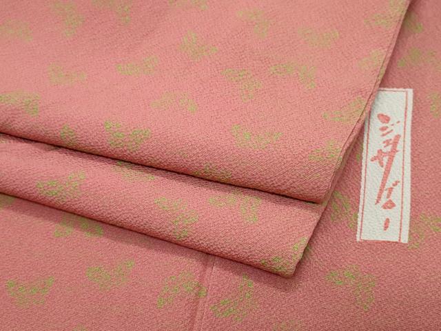 平和屋着物●世界的人形師　辻村寿三郎　ジュサブロー　小紋　舞蝶文　正絹　逸品　CAAZ0849vf