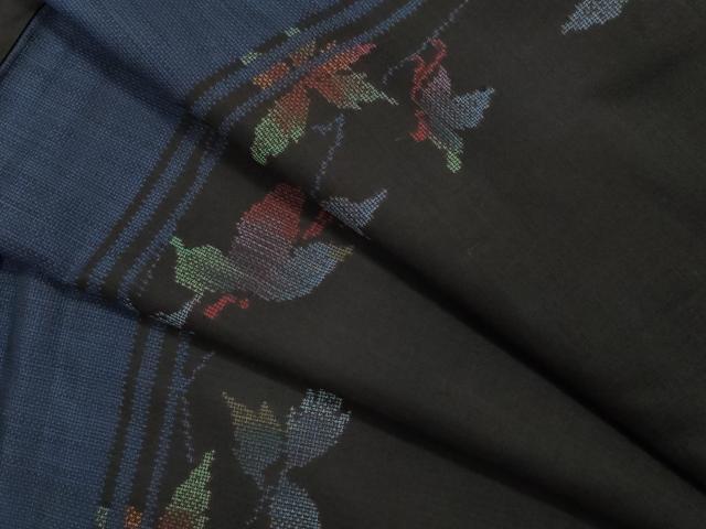 平和屋着物●本場大島紬　9マルキ　舞蝶文　正絹　逸品　CAAZ0856vf