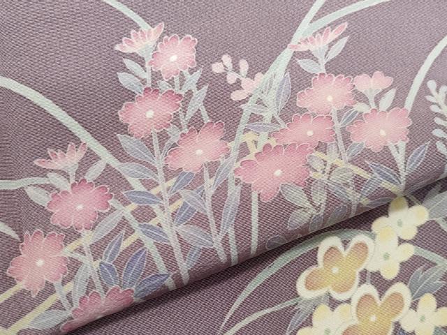 平和屋着物○本加賀友禅作家 白坂幸蔵 訪問着 垣根に草花 正絹