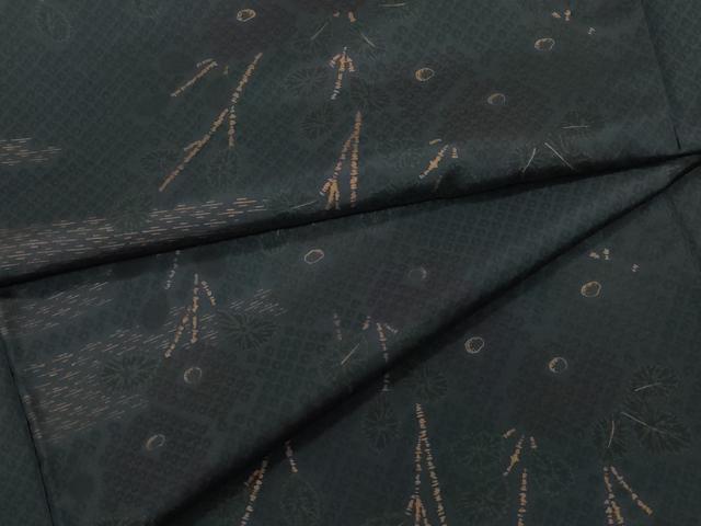 平和屋着物●本場染大島紬　草花文　金彩　正絹　逸品　CAAZ0923vf