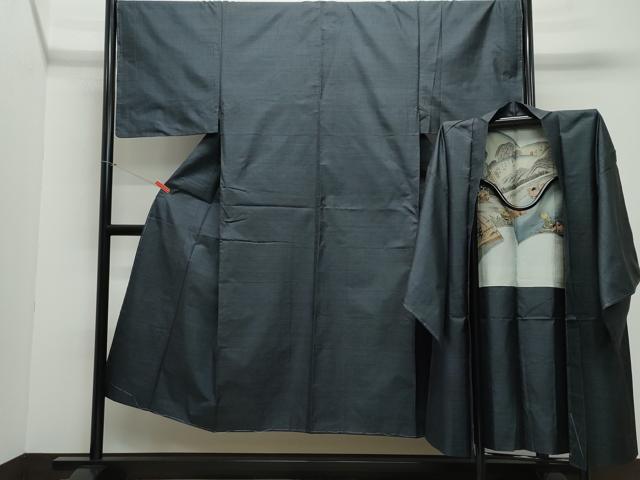 平和屋着物●男性　本場大島紬　アンサンブル　100亀甲　総詰め　正絹　逸品　未使用　CAAZ0951vf