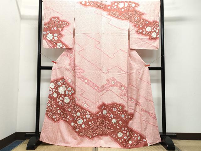 平和屋着物●訪問着　絞り　辻が花　正絹　逸品　CAAZ0973vf