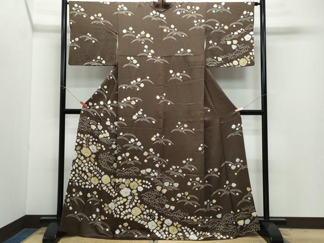 平和屋着物●訪問着　絞り　飛鳥辻が花　正絹　逸品　CAAZ0981vf