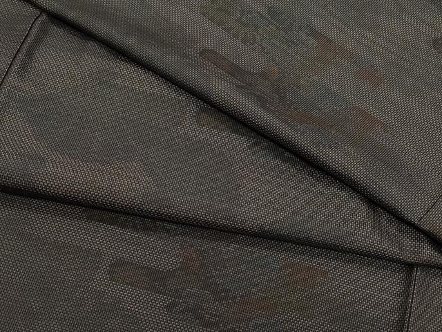 平和屋着物●本場大島紬　9マルキ　檜扇エ霞松笹文　正絹　逸品　CAAZ0991vf