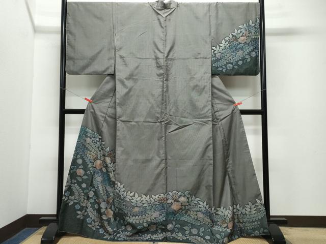 平和屋着物●訪問着　本場染大島紬　絞り　辻が花　正絹　逸品　CAAZ1010vf