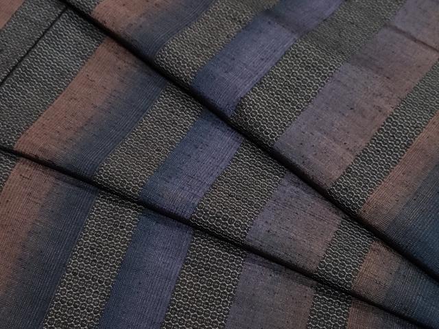 平和屋着物●上質な紬　100亀甲　間道　正絹　逸品　CAAZ1021vf