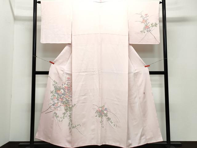 平和屋着物●本加賀友禅作家　岡本幸治　訪問着　草花文　正絹　逸品　CAAZ1051vf