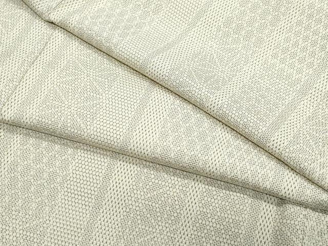 平和屋着物●本塩沢　110亀甲　麻の葉亀甲文　正絹　逸品　CAAZ1061vf