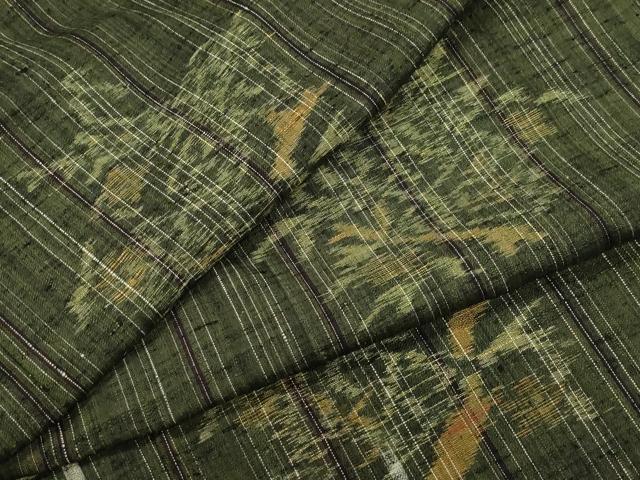 平和屋着物●上質な紬　花束文　正絹　逸品　CAAZ1067vf