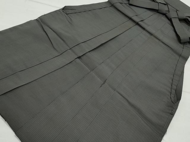 平和屋着物●男性　人間国宝　甲田栄佑　精好仙台平　馬乗り袴　間道　正絹　逸品　CAAZ1104vf