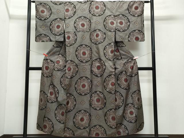 平和屋着物○本場大島紬 龍郷絣 正絹 逸品 CAAZ1149vf