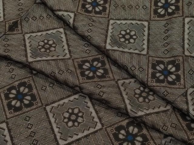 平和屋着物●本場大島紬　龍郷絣　正絹　逸品　未使用　CAAZ1160vf