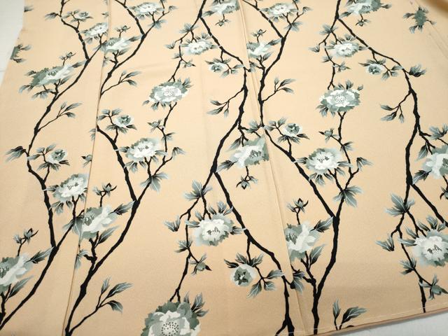 平和屋着物○上質な小紋 枝花文 正絹 逸品 未使用 CAAZ1163vf