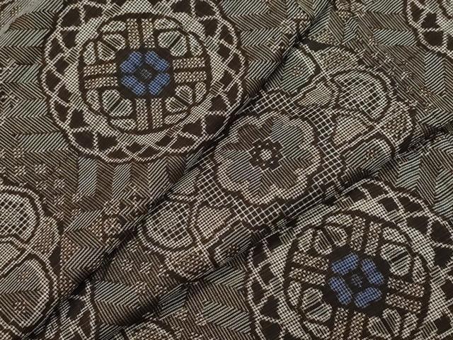 平和屋着物●本場大島紬　龍郷絣　正絹　逸品　CAAZ1168vf