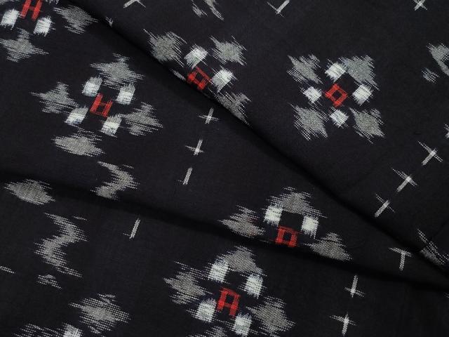 平和屋着物●久留米絣　単衣　吉祥花文　綿　逸品　CAAZ1185vf