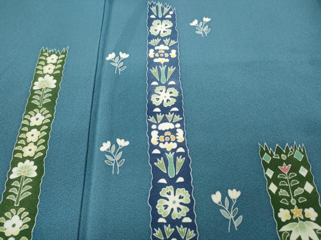 平和屋着物○本加賀友禅作家 金丸修一 訪問着 吉祥花文 正絹