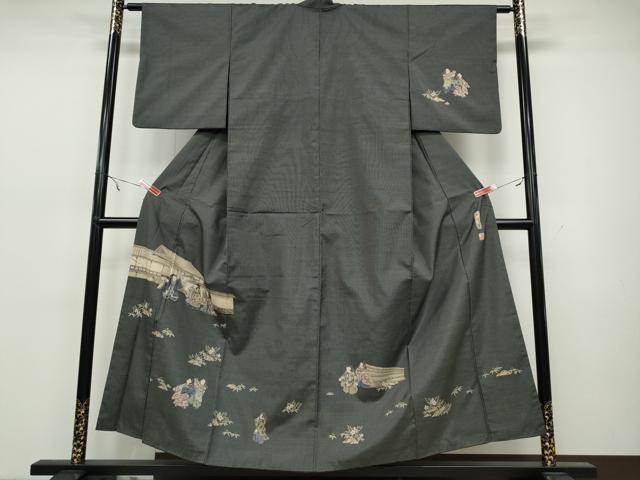 平和屋着物●訪問着　本場染大島紬　作家物　平安の雅　正絹　逸品　CAAZ2417ut