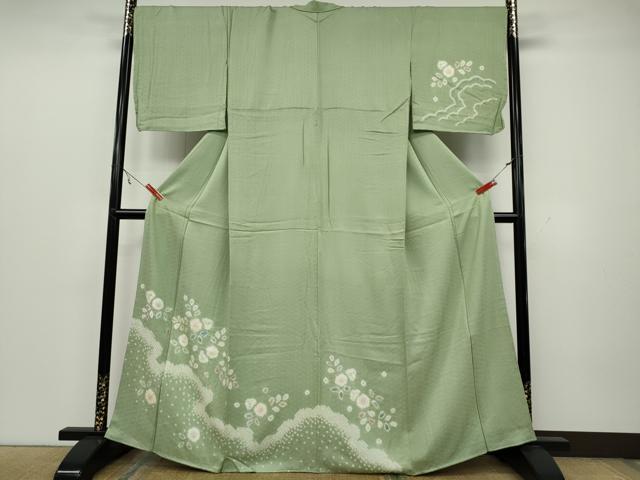 平和屋着物●訪問着　絞り　舞花文　金彩　正絹　逸品　未使用　CAAZ2533ut