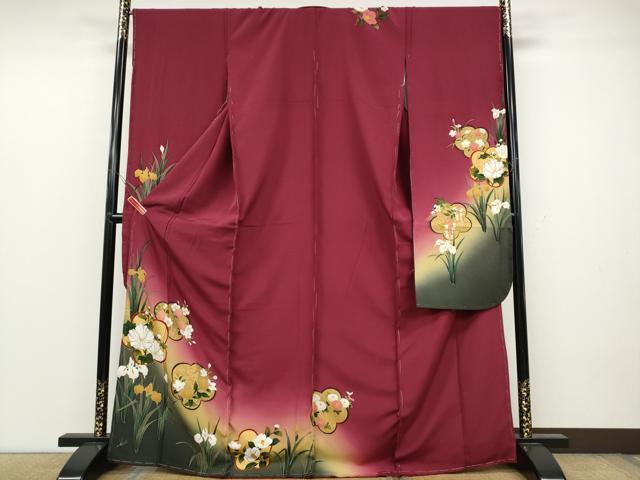 平和屋着物●豪華振袖　草花文　暈し染め　金彩　正絹　逸品　未使用　CAAZ2543ut