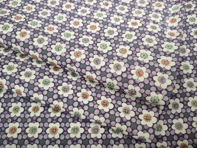 平和屋着物●上質な小紋　舞花文　正絹　逸品　未使用　CAAZ2550ut