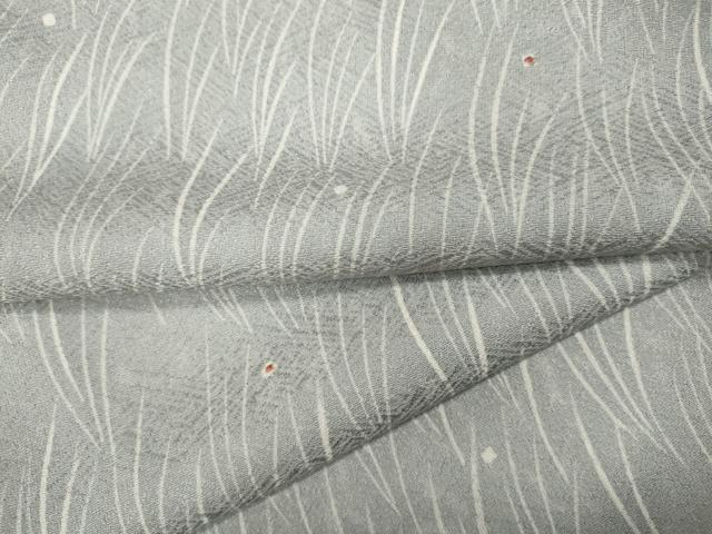 平和屋着物●上質な小紋　草葉文　正絹　逸品　CAAZ2609ut