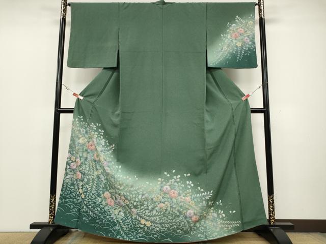 平和屋着物●訪問着　辻が花　絞り　暈し染め　正絹　逸品　CAAZ2641ut
