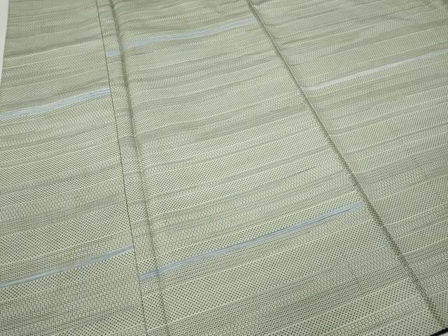 平和屋着物●本塩沢　110亀甲　横段文　正絹　逸品　CAAZ2677ut
