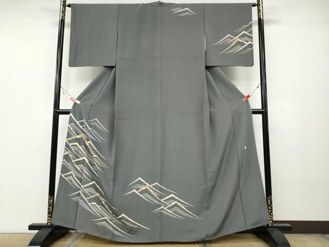 平和屋着物●十日町老舗ブランド　吉澤友禅　吾妻徳穂　訪問着　駒刺繍　吉祥花文　金彩　正絹　逸品　CAAZ2694ut