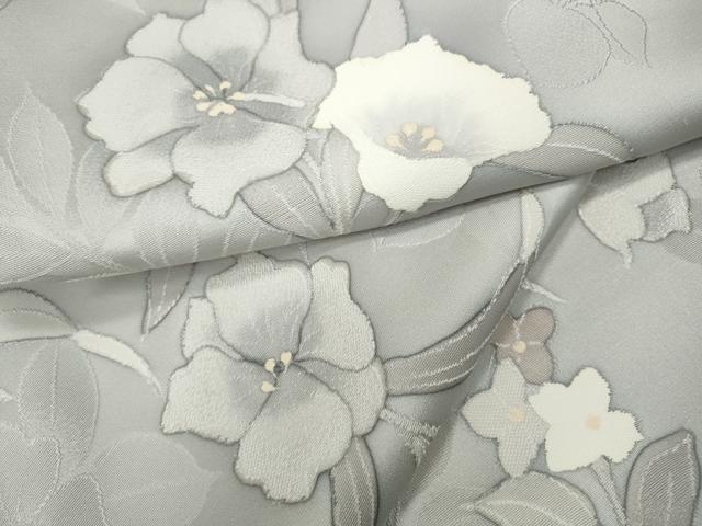 平和屋着物●上質な小紋　地紋起こし　草花文　正絹　逸品　CAAZ2740ut