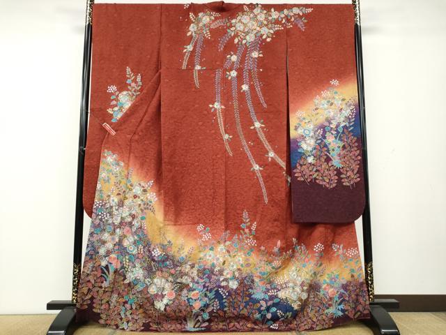 平和屋着物●豪華振袖　辻が花　絞り　暈し染め　金彩　正絹　逸品　CAAZ2756ut