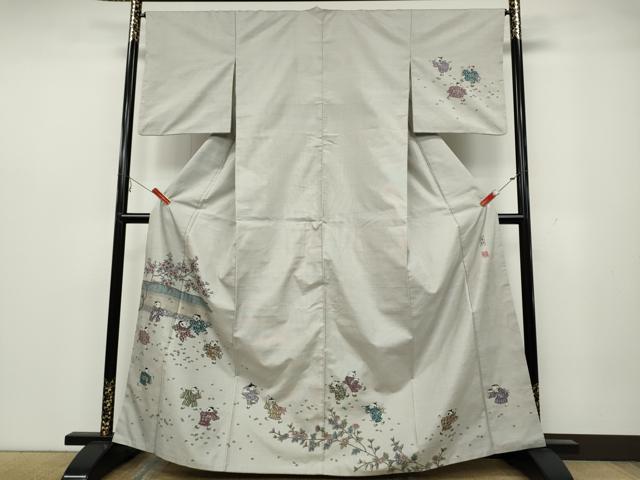 平和屋着物●訪問着　本場染大島紬　作家物　遊戯　正絹　逸品　CAAZ2784ut