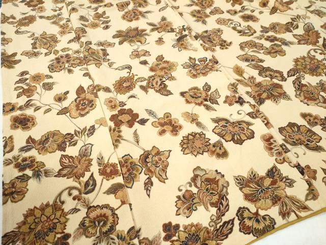 平和屋着物○上質な小紋 更紗花蝶唐草文 金彩 正絹 逸品 CAAZ2802yc