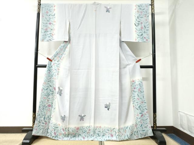 平和屋着物●訪問着　人物草花文　暈し染め　金彩　正絹　逸品　CAAZ2813yc