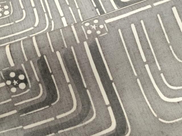 平和屋着物○上質な小紋 紬地 幾何学文様 正絹 逸品 CAAZ2816yc