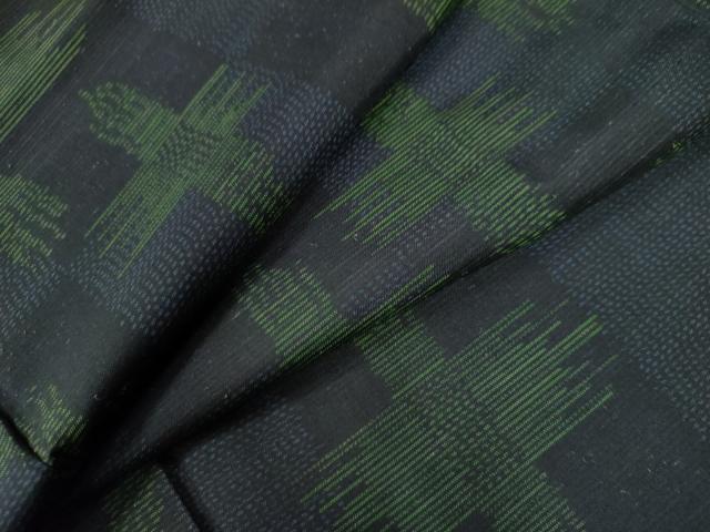 平和屋着物●本場大島紬　十字絣　正絹　逸品　未使用　CAAZ2872yc