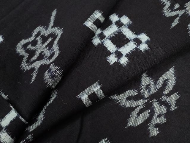 平和屋着物●久留米絣　単衣　霞吉祥草花文　綿　逸品　CAAZ2962yc