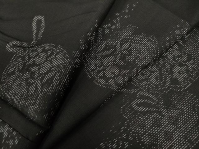 平和屋着物●本場大島紬　鏡裏吉祥花文　やまと誂製　正絹　逸品　CAAZ3017yc