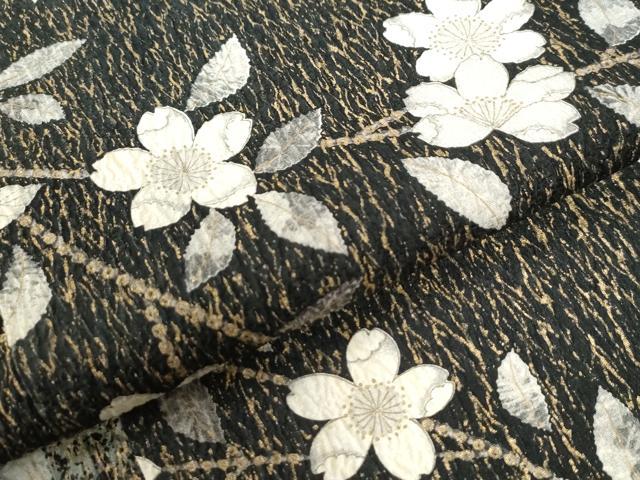 平和屋着物＃長羽織　変わり市松枝桜文　金彩　正絹　逸品　CAAZ3053yc 平和屋着物＃長羽織 変わり市松枝桜文 金彩 正絹 逸品 CAAZ3053yc