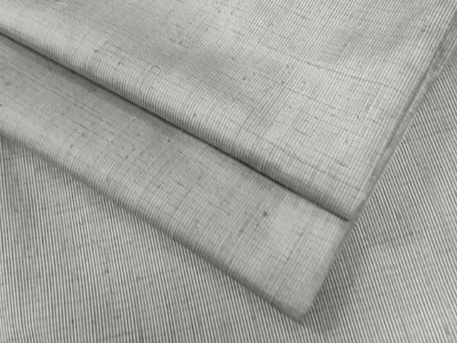 平和屋着物●江戸小紋　紬地　万筋　薄墨色×墨色　正絹　逸品　CAAZ3055yc