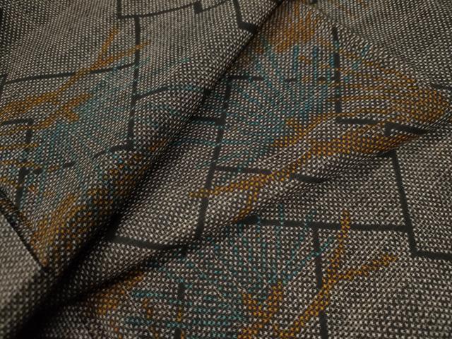 平和屋着物●本場大島紬　7マルキ　吉祥枝松葉文　正絹　逸品　CAAZ3119yc