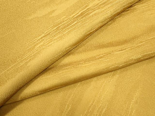 平和屋着物●上質な色無地　霞吉祥地紋　黄唐茶色　正絹　逸品　未使用　CAAZ3144yc