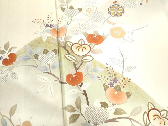 平和屋着物○創業460年・千總 訪問着 遠山枝橘花文