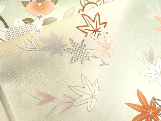 平和屋着物●創業460年・千總　訪問着　遠山枝橘花文　暈し染め　金彩　松坂屋扱い　正絹　逸品　CAAZ3171yc 平和屋着物○創業460年・千總 訪問着 遠山枝橘花文